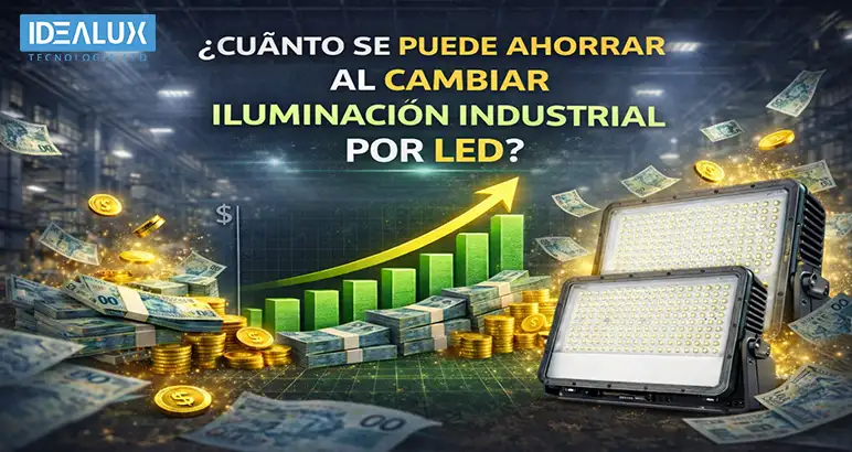 alt="Idealux - Cuánto se puede ahorrar al cambiar la iluminación industrial por LED"