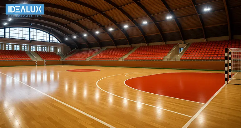 Idealux - Iluminación LED para canchas de Fútbol 5 Seguridad, visibilidad y rendimiento - Webp
