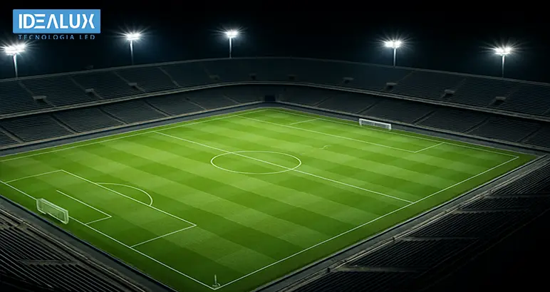Idealux - Reflector LED Stadium 1000W Iluminación Profesional para Canchas de Fútbol 11